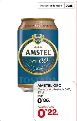 SUPER AMARA Amstel - oro cerveza oro tostada 0.0 oferta