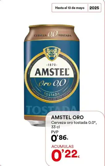 SUPER AMARA Amstel - oro cerveza oro tostada 0.0 oferta