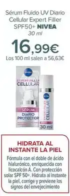 Carrefour Nivea - sérum fluido uv diario cellular expert filler spf50+ oferta