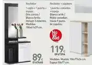 Mi Bricolaje Blanco - recibidor + 2 zapatero recaber oferta