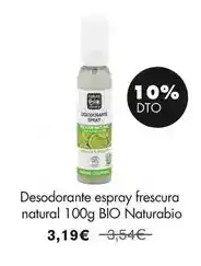 NaturaSí Desodorante espray frescura natural 100g bio naturabio oferta