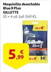 Alcampo Gillette - maquinilla desechable blue ii plus oferta