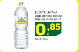 HiperDino FUENTE LIVIANA agua mineral natural baja en sodio oferta