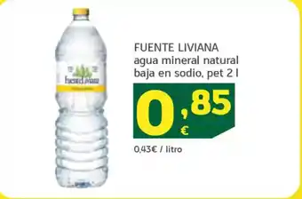 HiperDino FUENTE LIVIANA agua mineral natural baja en sodio oferta