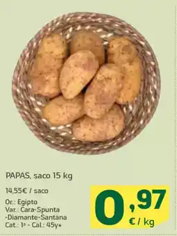 HiperDino Papas, saco oferta