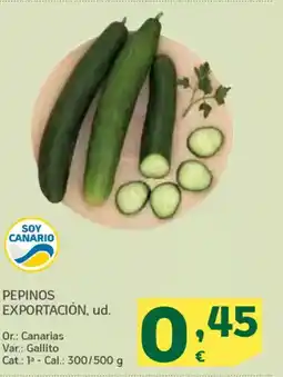 HiperDino Pepinos exportación oferta