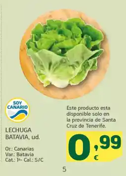 HiperDino Lechuga batavia oferta