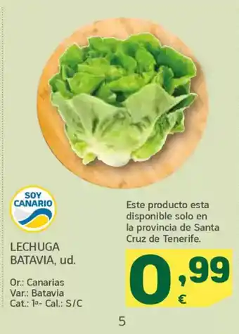 HiperDino Lechuga batavia oferta
