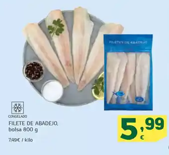 HiperDino Filete de abadejo oferta