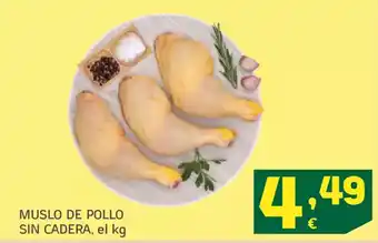 HiperDino Muslo de pollo sin cadera, oferta