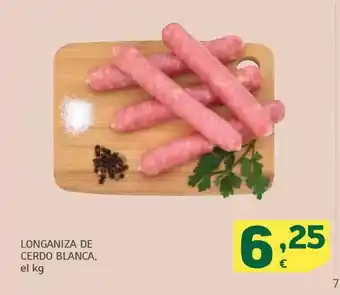 HiperDino Longaniza de cerdo blanca oferta