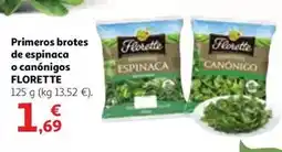 Alcampo Florette - primeros brotes de espinaca o canónigos oferta