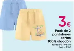 Pepco Pack de 2 pantalones cortos 100% algodón oferta