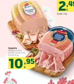 HiperDino CAMPOFRIO  Pechuga de Pavo o Jamón Cocido Extra oferta