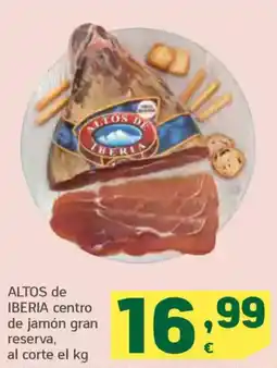 HiperDino ALTOS de IBERIA centro de jamón gran reserva oferta