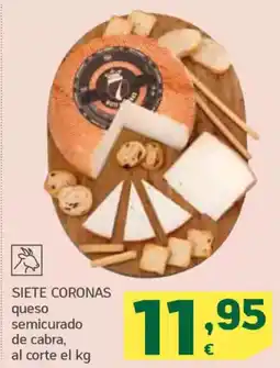 HiperDino SIETE CORONAS queso semicurado de cabra oferta