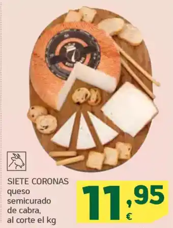 HiperDino SIETE CORONAS queso semicurado de cabra oferta