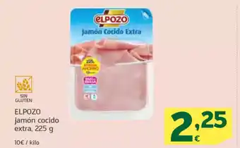 HiperDino ELPOZO jamón cocido extra oferta