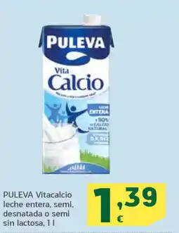 HiperDino PULEVA Vitacalcio leche entera, semi, desnatada o semi sin lactosa oferta