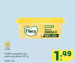 HiperDino FLORA margarina sin aceite de palma oferta
