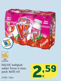 HiperDino KALISE kaliglub sabor fresa o coco oferta