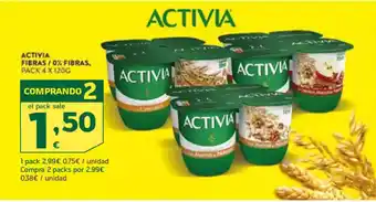 HiperDino ACTIVIA Fibras / 0% fibras oferta