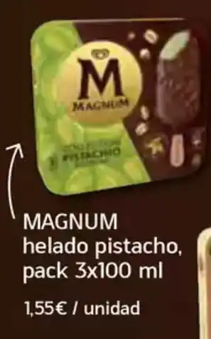HiperDino MAGNUM helado pistacho oferta