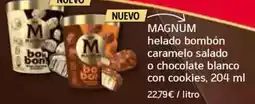 HiperDino MAGNUM helado bombón caramelo salado o chocolate blanco con cookies oferta