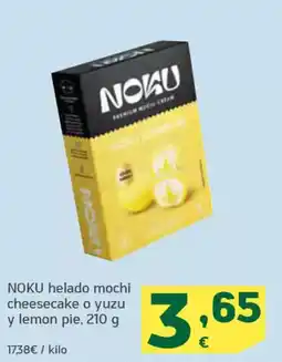 HiperDino NOKU helado mochi cheesecake o yuzu y lemon pie oferta