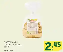 HiperDino FINESTRA mini crackers de espelta oferta