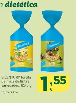 HiperDino BICENTURY tortita de maíz distintas variedades oferta