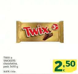HiperDino SNICKERS chocolatina oferta