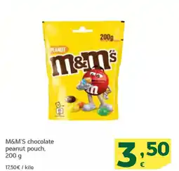 HiperDino M&M'S chocolate peanut pouch oferta