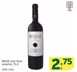 HiperDino BAJOZ vino tinto cosecha oferta