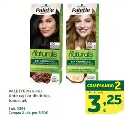 HiperDino PALETTE Naturals tinte capilar distintos tonos oferta