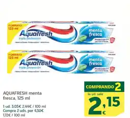 HiperDino AQUAFRESH menta fresca oferta
