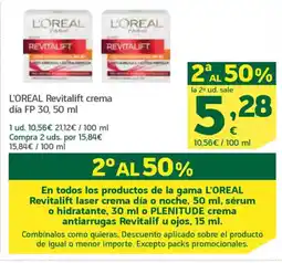 HiperDino L'OREAL Revitalift crema día FP 3 oferta