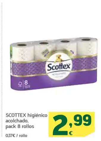HiperDino SCOTTEX higiénico acolchado oferta