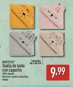 ALDI NOVITESSE Toalla de baño con capucha oferta