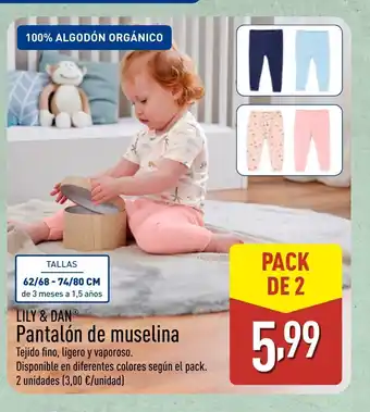 ALDI LILY & DAN Pantalón de muselina oferta