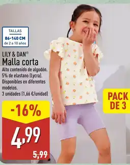 ALDI LILY & DAN Malla corta oferta