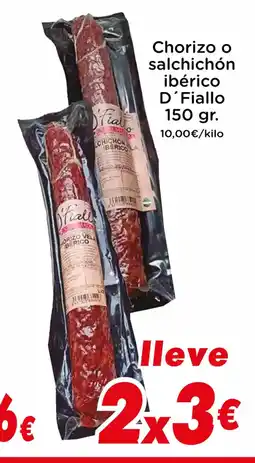 Proxi DF'FIALLO Chorizo o salchichón ibérico oferta