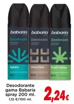 Proxi BABARIA Desodorante gama spray oferta