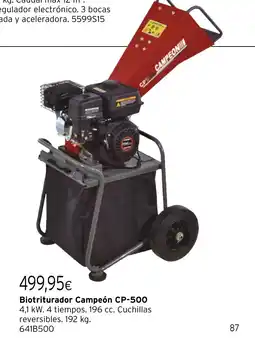 Cadena88 Biotriturador Campeón CP-500 oferta