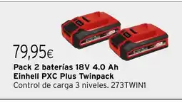 Cadena88 Pack 2 baterías 18V 4.0 Ah Einhell PXC Plus Twinpack oferta