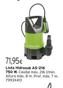 Cadena88 Lista Hidrosub AS-216 750 W oferta