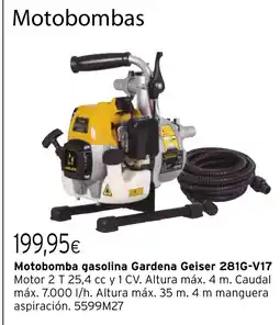 Cadena88 Motobomba gasolina Gardena Geiser 281G-V17 oferta