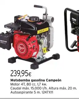 Cadena88 Motobomba gasolina Campeón oferta