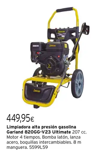 Cadena88 Limpiadora alta presión gasolina Garland 820GG-V23 Ultimate oferta