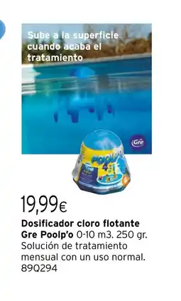Cadena88 Dosificador cloro flotante Gre Poolp'o oferta